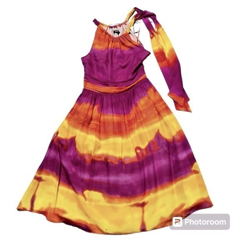 NWT $98 Gorgeous SILK  dress from Express size 2 Tie Dye new